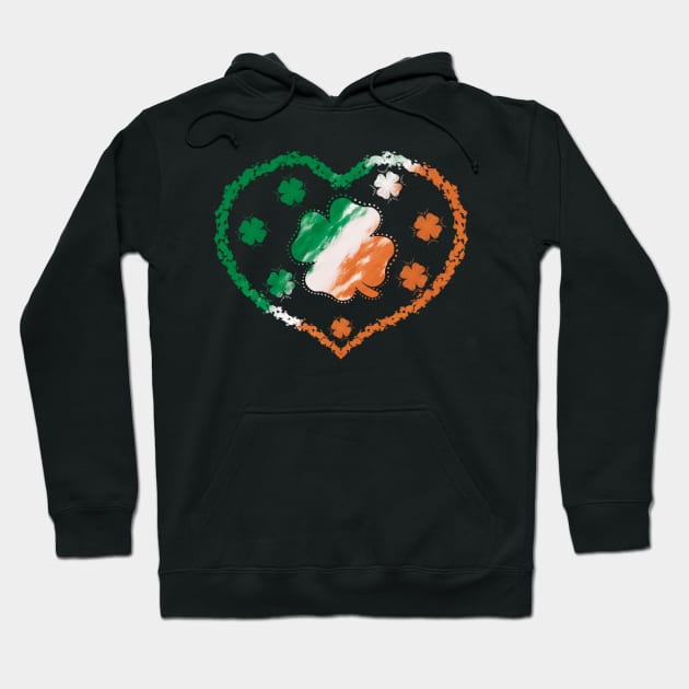 Heart Irish Clover Hoodie by Xatutik-Art